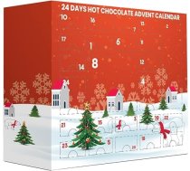 Karstā šokolādes adventes kalendārs 2024 - grezna aromatizēta karstā šokolādes izlase ar Marshmallow Toppers Ziemassvētku piparkūku vīriņi Candy Cane & karstā šokolādes maisītāji ar karsto šokolādi