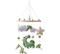 Mobilais Baby Wind Chimes, koka karājas gultas zvans, Wind Chime Rattle Baby Bed Mobile, jaundzimušo dāvana bērnu meitenēm vai zēniem, dekoratīvais mobilais (zaļš)