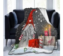 Flanel Throw Blanket Ziemassvētku rūķis Ziemassvētku dāvanas Ziemas sniegpārsliņa Dzīvojamā istaba Guļamistaba Dīvāns Dīvāns Silts Mīksts bērniem Pieaugušajiem Visi gadalaiki