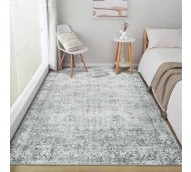 Liela Vintage platība paklāji 200 x 300 cm Mašīnā mazgājams Dzīvojamā istaba Guļamistaba bez nojumes drukāšanas grīdas paklājs Boho grīdas paklāji guļamistabai ēdamistabai pelēks