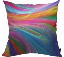 Mugod Multicolor Rainbow Cushion Cover 18x18 Modern Abstrakts kāzu Mājas guļamistaba Dzīvojamā istaba Dīvāns Dīvāns Gulta Auto Puse Ēdamistaba Āra birojs