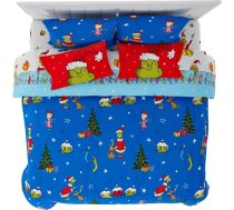 Franco Grinch by Dr. Seuss Brīvdienu un Ziemassvētku gultasveļa, 7 gab., karaliska izmēra, īpaši mīksts, 7 gab., dīvāns (Dr. Seuss oficiālais produkts)