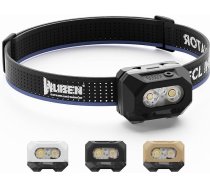 WUBEN H4 galvas lampa LED uzlādējama, 800 lūmenu galvas lampa, IP68 ūdensizturīga galvas lampa, kustības sensors, lukturis, 10 režīmi ar sarkanu gaismu, piemērota kempinga lampai, makšķerēšanai un pārgājieniem