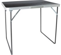 Harbour Housewares 1 x melns 80 cm x 60 cm saliekamais metāla kempinga galds – mazs saliekamais pārnēsājams āra dārza grila ēdienu piknika galds ar statņiem