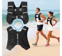 Svara veste sievietēm un vīriešiem ar apkakli, CoolingTube 2 gab. Svara veste sievietēm 5 kg ar regulējamu drošības sprādzi un atstarojošu strīpu, piemērota pastaigām
