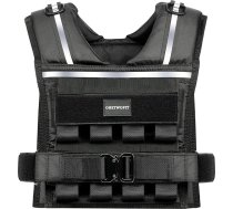 Regulējama svara veste vīriešiem 35 lb/45 lb mugursoma veste pastaigām ar atstarojošām strīpām, 3 cm ultra bieza plecu polsterējuma spēka treniņu veste skriešanai