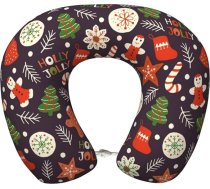 Ziemas brīvdienu Ziemassvētku ceļojuma spilvens Atmiņas putu kakla spilvens Atbalsts Lidmašīnas spilvens ceļojumiem, miega atpūtai, automašīnā, vilcienā un mājās