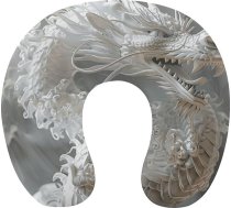 White Dragon Style ceļojuma spilvens Atmiņas putu kakla spilvens Mīksts lidmašīnas spilvens gulēšanai U formas ķermeņa spilvens kaklam un galvas balstam Pārnēsājams lidojuma galvas balsts ceļojumiem Nap