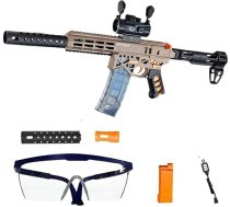 Gel Blaster Gun MK7 – automātiska elektriskā ūdenspistole – 20 000 ūdens lodītes un brilles – Watersoft jaudīgs šautenes tipa ierocis, hidroģela ieroči – Gelfire ūdens ieroči pieaugušajiem