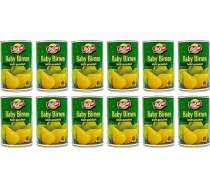Food-United Veseli mazuļu bumbieri, viegli cukuroti, 12 kārbas, tilpums 425 g, ATG, 200 g, mizoti Spānijā, saulē nogatavināti, maigi un stingri, ar bagātīgu aromātu, augstākās kvalitātes vasaras augļi (12 kārbas)