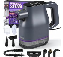 1350W rokas tvaika tīrītājs ar 15 sekunžu ilgu ātru uzkarsēšanu līdz 130°C - skārienjūtīgais ekrāns ar bērnu bloķēšanu 400ml rokas tvaika tīrītājs un bezķīmiskais tvaika tīrītājs 9 piederumi automašīnai, dīvānam, grīdai, vann