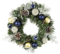 Ziemassvētku vainags dekorēts ar Ziemassvētku eglīti Bauble Zvaigžņu čiekuri zari Ābolu Adventa vainags Durvju vainags Egļu vainags Sienas rotājums Durvju rotājums Galda vainags Ziemassvētku rotājums Vainagi Dabīgie materiāli Floristika Mā