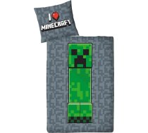 Minecraft gultasveļa 135 x 200 cm, flanele, flanelis, mīksta, ziemai, 1 x spilvendrāna 80 x 80 cm + segas pārvalks 135 x 200 cm, 100% kokvilna, bērnu spēļu gultasveļa