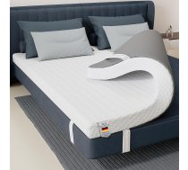 Matrača pārvalks, 7 cm atmiņas putu pārvalks ar mazgājamu pārvalku, atmiņas putu matrača pārvalks Box Spring gultai un neērtām gultām, dīvānam (160 x 200 cm)