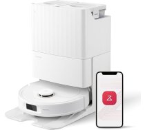 roborock Qrevo Pro robotizētais putekļsūcējs ar mopēšanas funkciju un pacelšanas mopu, FlexiArm dizaina malu tīrīšana, 7000 Pa, 60 °C karstā ūdens mazgāšana, lietotnes vadība (balts) (atjaunots) (atjaunots)