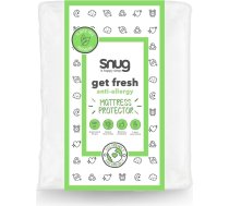 Snug Get Fresh matrača aizsarglīdzeklis pret alerģiju, antibakteriāls matrača pārvalks ar elastīgām siksniņām, piemērots visiem matrača dziļumiem, vienvietīgs, 190 x 90 cm