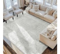 Wonzimmer Lieli guļamistabas paklāji 200 x 300 cm Īss pile Pelēks Krēmkrāsas Balts paklājs Dzīvojamā istaba Bērnu istaba Neslīdošs moderns ģeometriskais abstakteris Īss pile
