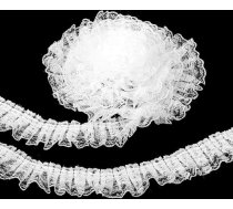 Mežģīņu lenta balta Vintage 5 m balta ar dubulto mežģīņu mežģīnes robežu tamborēšanas dāvanu lenta 5 cm platumā kāzām, dekorēšanai, DIY, šūšanai, amatniecībai, amatniecībai, amatniecībai
