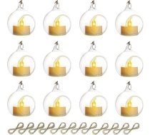 Sziqiqi Hanging Glass Candle Holder, stikla piekariņš ar LED sveci, sveces turētājs kāzu ballītei, Ziemassvētku Valentīna dienas rotājumi, caurspīdīgs