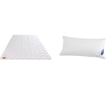 Böhmerwald dabīgā savvaļas zīda sega, piemērota alerģijas slimniekiem, 100% savvaļas zīds, pildījuma svars: 550 g, izmērs: 135 x 200 cm & komfortabls spilvens, 70% spalvu / 30% pūkas, pildījuma svars: 500 g, 40 x 200 cm, izmērs: 40 x 200 cm.