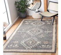 Safavieh Kilim kolekcijas ģeometriskais paklājs dzīvojamai istabai, ēdamistabai, guļamistabai, ar īsu kaudziņu, melns un ziloņkaula krāsas, 200 x 300 cm