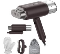 Newbealer Pārslēdzams sprieguma tvaicētājs - 220V/120V, kompakts un salokāms ceļojuma gludeklis, pārnēsājams ceļojuma tvaicētājs drēbēm ar ātru uzsildīšanu 20 sekundēs, brūns
