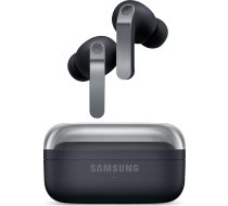 Samsung Galaxy Buds4 Pro, bezvadu Hi-Fi Bluetooth austiņas, divvirzienu skaļrunis, adaptīva trokšņu slāpēšana, austiņas ausīs, 360 audio, AI aģents ar balss vadību, melnas krāsas