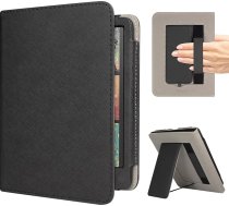 RSAquar futrālis 7 collu Kindle Colorsoft Signature Edition un jaunajam Kindle Paperwhite (2024. gada izlaidums), pilnībā aizsargājošs futrālis ar automātisku miega režīmu, siksniņu rokām un salokāmu statīvu - melns