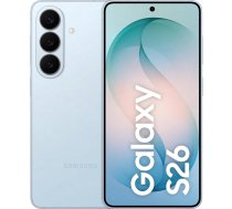 Samsung Galaxy S26 AI viedtālrunis ar Galaxy AI, bez līguma, mobilais tālrunis ar Android, 12 GB RAM, 512 GB atmiņa, AP procesors, 50 MP, Sky Blue