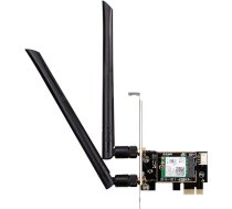 D-Link DWA-X582 AX3000 Wi-Fi 6 PCIe adapteris ar Bluetooth 5.0 (MU-MIMO, Dual Band, noņemama antena, WPA3, ar zemo profilu, saderīgs ar Windows)