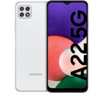 Samsung Galaxy A22 5G, bez SIM kartes, 6,6 collu, 128 GB, Android mobilais tālrunis, balts
