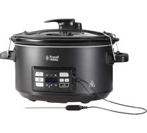 Russell Hobbs daudzfunkcionāla plīts 3-in-1 (suus vide plīts, lēnā plīts, kastrolis ar temperatūras sensoru), paredzēta mazgāšanai trauku mazgājamā mašīnā, 6,5 l keramikas pods, digitālais displejs, temperatūras indikators, taimeris, 2563