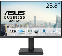 ASUS Business VA249QGS - 24 collu Full HD monitors - bezrāmju, Ergo., EPEAT Gold, zilās gaismas filtrs, adaptīvā sinhronizācija - 120 Hz, 1 ms MPRT, 16:9 IPS panelis, 1920x1080 - DisplayPort, HDMI, D-Sub, skaļrunis