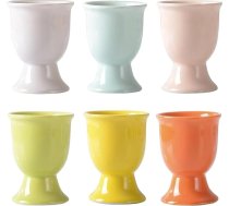 6 gab. porcelāna olu trauku komplekts, piemērots mazgāšanai trauku mazgājamā mašīnā, ar plauktu olu turētājam, olu trauks, piemērots jebkuram brokastu galdam, cietām un mīkstām vārītām olām, balta Lieldienu dāvana, piemērots virtuvei