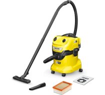 Kärcher WD 4-18 Dual bezvadu putekļu un šķidrumu sūcējs, 335 W, 20 litri, bez akumulatora un lādētāja, dzeltenā krāsā