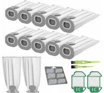 Komplekts – 12 putekļsūcēja maisiņi, kas piemēroti Kobold VK7S, VK7, FP7S un FP7 modeļiem + 2 motora filtri + 2 sukas + 6 aromātiskās nūjiņas – 5-slāņu mikrošķiedras putekļsūcēja maisiņi ar piederumiem „Leprechaun“