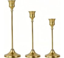 Svečturi, svečturi, vintage svečturi, metāla, svečturi galda dekorācijai, Ziemassvētki, kamīna plaukts, kāzas, ēdamistaba, ballīte, viesistaba (Gold-3)