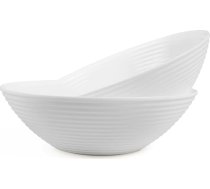 LaGlint 1,6 l salātu trauku komplekts, 2 gab. | 24 cm opāla stikla trauki salātiem un augļiem | Piemēroti lietošanai mikroviļņu krāsnī un mazgāšanai trauku mazgājamā mašīnā | Balti