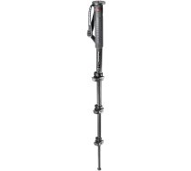 Manfrotto Xpro Photo 4 sekciju oglekļa šķiedras monopods - melns
