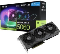 PNY GEFORCE RTX 5060 8GB ARGB Overclocked Triple Fan DLSS 4 grafiskā karte