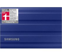 Samsung Portable SSD T7 Shield, 2TB, USB 3.2 Gen.2, 1050MB/s nolasīšanas ātrums, 1000MB/s ierakstīšanas ātrums, izturīgs ārējais cietais disks Mac, PC un viedtālruņiem, zils, MU-PE2T0R/EU