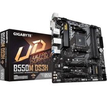 GIGABYTE B550M DS3H pamatplate - AMD Ryzen 5000 procesori, 5+3 fāžu VRM, līdz 4733 MHz DDR4, 1xPCIe 4.0 + 1xPCIe 3.0 M.2, 1GbE LAN, USB 3.2 Gen 1