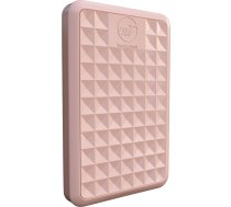 ModusTech 500 GB portatīvais ārējais cietais disks USB 3.0/Type-C - plāns ātrgaitas cietais disks dublēšanai, glabāšanai, spēlēm - saderīgs ar PC, Mac, klēpjdatoru, PS4, Xbox, Windows, MacBook, Smart TV (rozā, 500 GB)