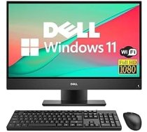 DELL OptiPlex 5260, 21,5 collu FHD, Intel Core i5-8400, 8 GB RAM, 256 GB SSD, WiFi, Bluetooth, ASV QWERTY tastatūra, Windows 11 Pro (atjaunots)