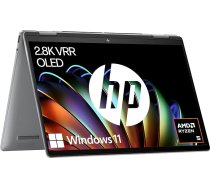 HP Envy x360 2-in-1 konvertējams klēpjdators AMD Ryzen 5 8640HS AI optimizēts 14 collu 2,8K OLED skārienjūtīgais displejs 16 GB RAM 512 GB SSD AMD Radeon Graphics QWERTZ Copilot Key Windows 11 Home Silver