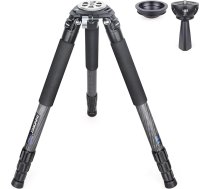 INNOREL LT364C Systematic oglekļa šķiedras statīvs 160 cm / 63 collas Profesionāls augstas noslodzes kameru statīvs Max caurule 36 mm Max slodze 35 kg ar 75 mm bļodas adapteri Statīva soma Stabils putnu vērošanas statīvs