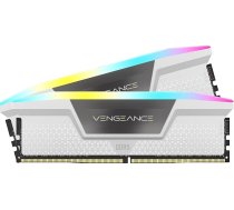 CORSAIR Vengeance RGB DDR5 RAM 32GB (2x16GB) 6400MHz CL36-48-48-104 1.35V AMD Expo Intel XMP 3.0 desktop atmiņas - balta (CMH32GX5M2B6400Z36W)