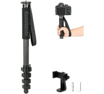 Koolehaoda Camera Monopod 65 collu oglekļa šķiedras monopods Pārnēsājams ceļojumu vienkāja statīvs fotoaparātam un viedtālrunim ar metāla ātrās atbrīvošanas kompakto dizainu, viegli pārnēsājams