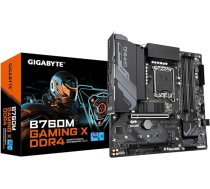 GIGABYTE B760M Gaming X DDR4 pamatplate - atbalsta Intel Core 14. paaudzes procesorus, 8+1+1 fāzes digitālais VRM, līdz 5333 MHz DDR4 (OC), 2xPCIe 4.0 M.2, 2.5GbE LAN, USB 3.2 Gen2