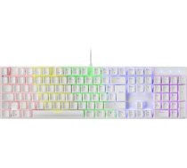 Mars Gaming MK422 White, Mehāniskā spēļu tastatūra RGB, Antighosting, Mehāniskais slēdzis Red, franču
